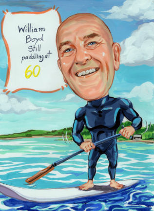60th birthday art paddleboard